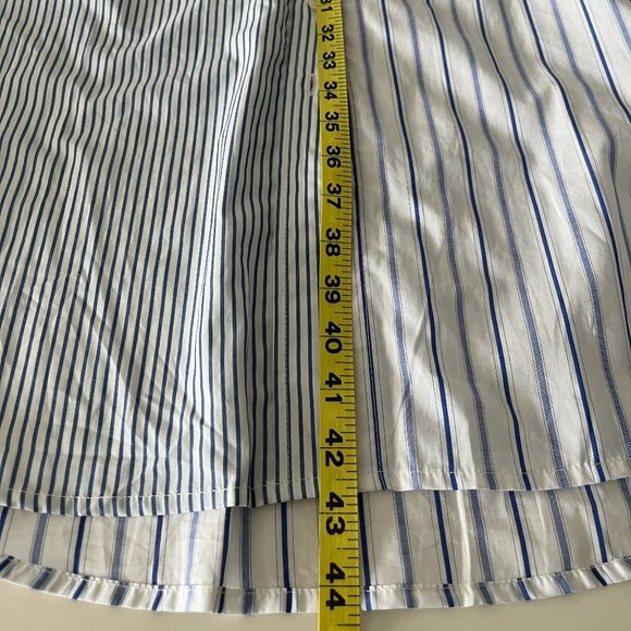 J. Crew Classic-fit cotton poplin shirtdress in mixed stripe Blue & White Size 2 - Picture 11 of 14